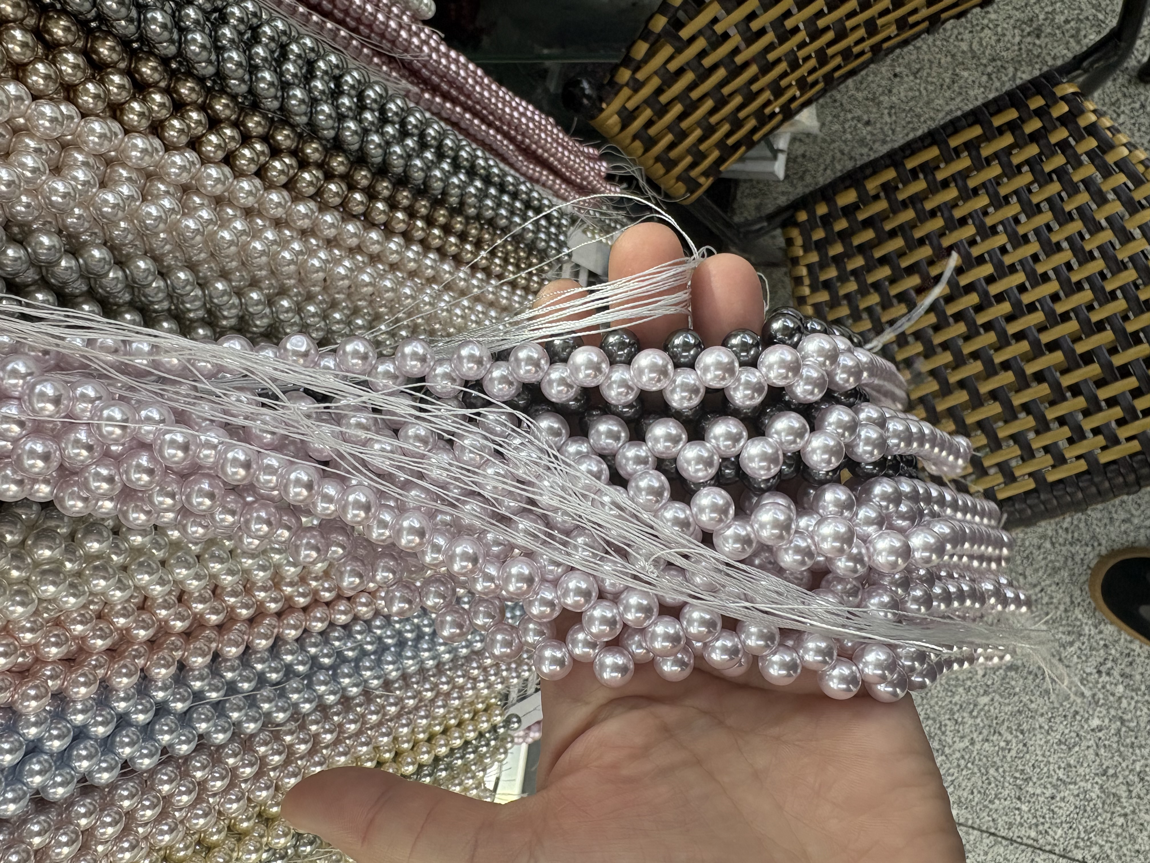 手工串珠珠子DIY材料珍珠玻璃珠饰品配件多色多款装饰用料