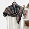 The 2025 new retro patterned silk and wool square scarf is fashionable and simple. It is a soft and easy-to-match square scarf for commuting Application Scenario