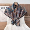 The 2025 new women's double-sided square scarf is a versatile and fashionable printed oil painting silk scarf and a fashionable shawl. It is a high-end trendy accessory for spring, summer, autumn and winter Application Scenario