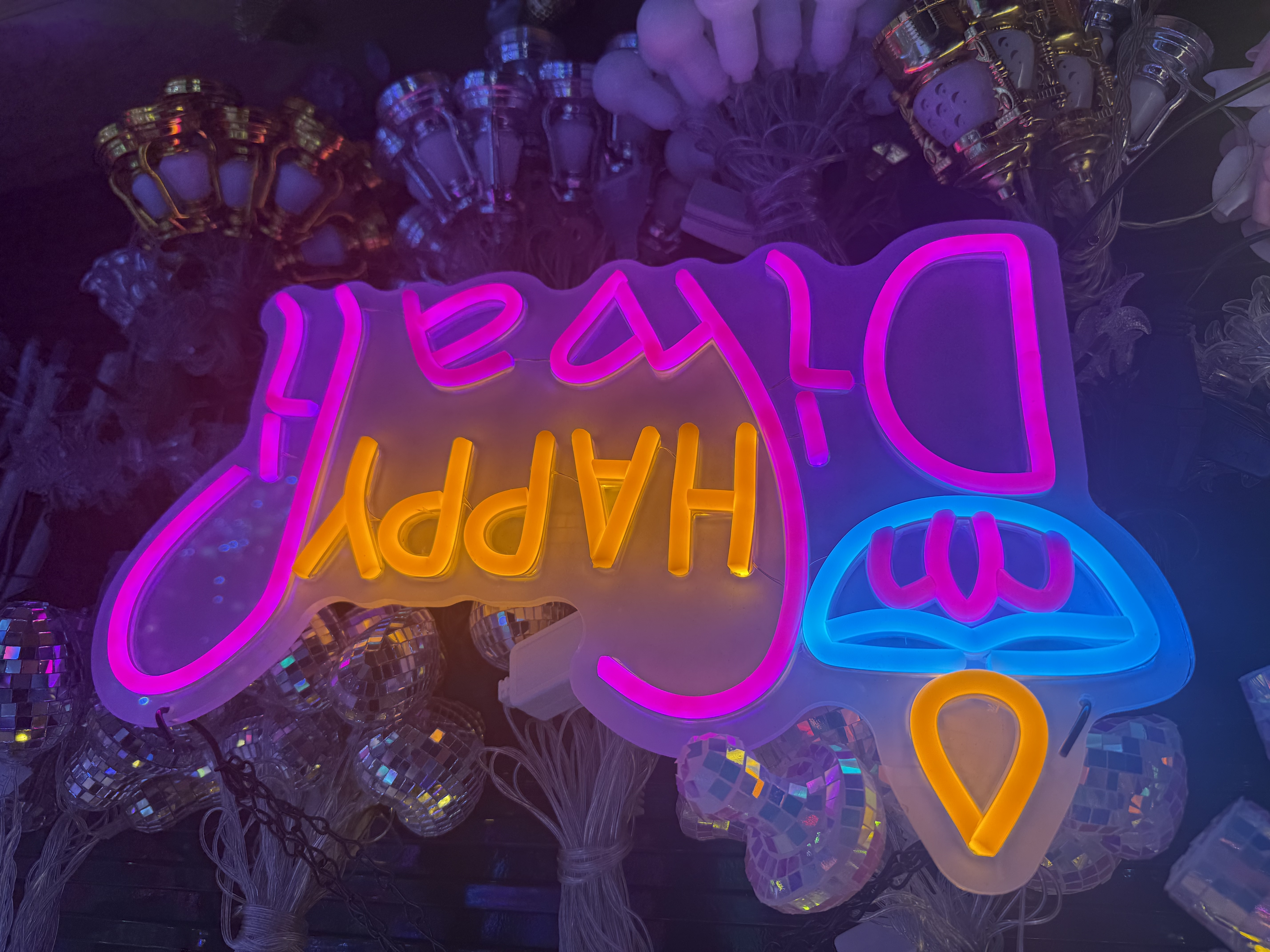 圣诞装饰霓虹灯氛围灯串灯节日布置灯饰夜景装扮灯串灯带多彩闪烁