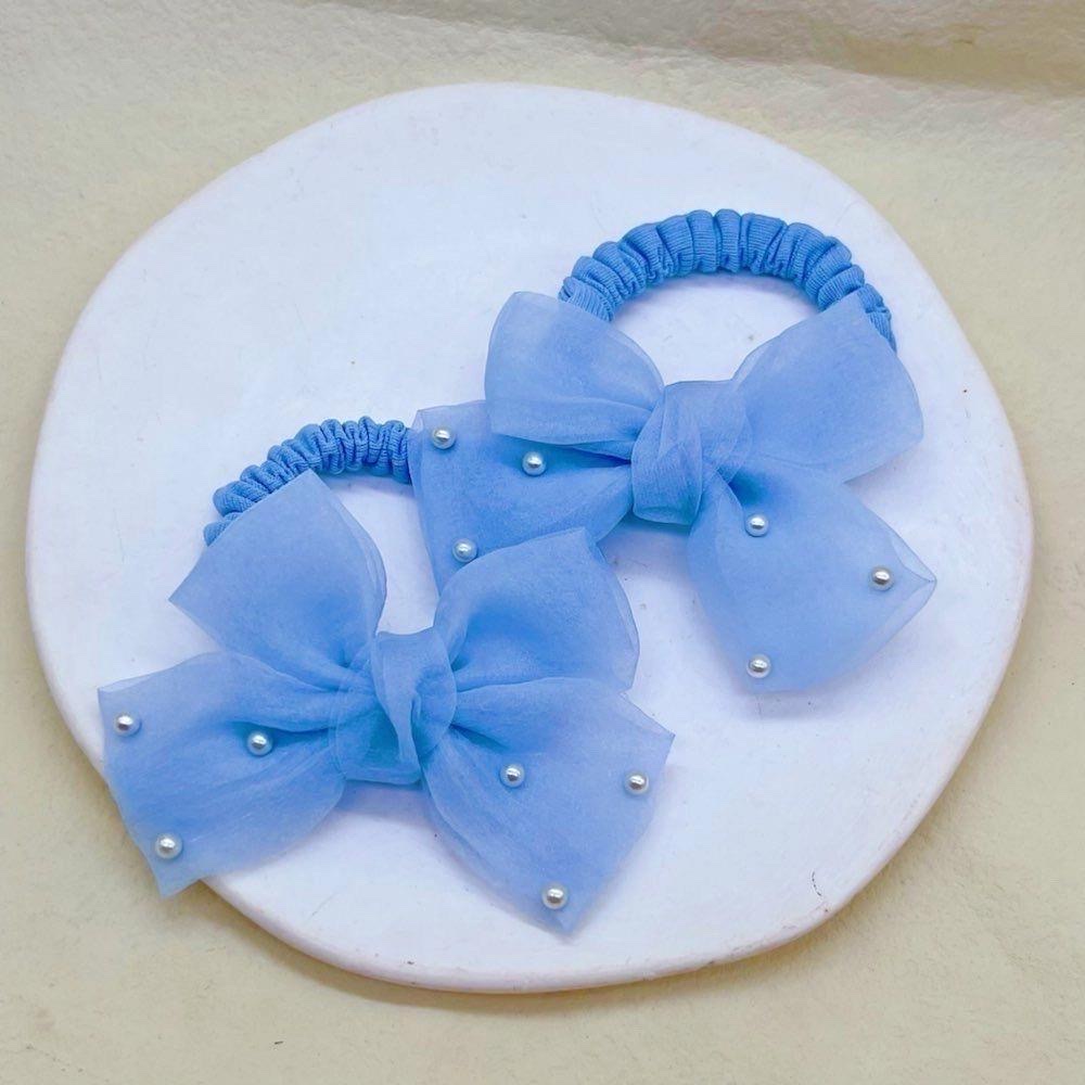 贝利饰品1公主儿童头绳扎头发女孩蝴蝶结皮筋宝宝头饰品珍珠发圈新款产品图