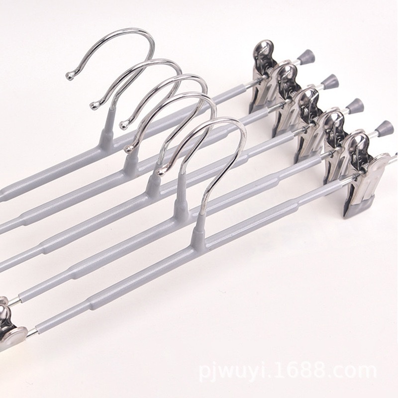彩色裤夹无痕防滑裤夹家用收纳整理不锈钢裤架细节图