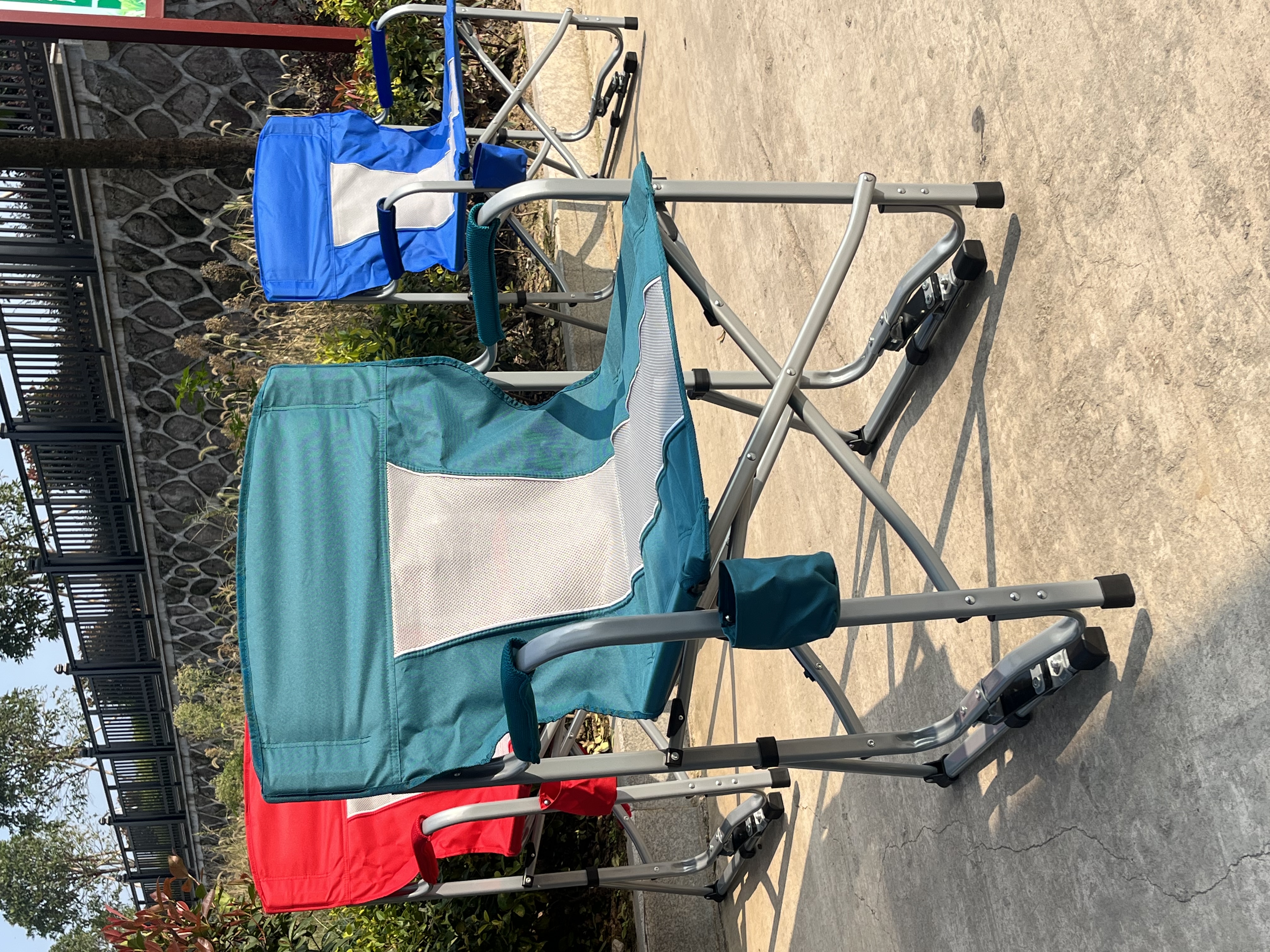 户外折叠椅摇摆椅导演椅休闲沙滩椅露营椅舒适透气靠背摇摇椅钓鱼椅详情图4