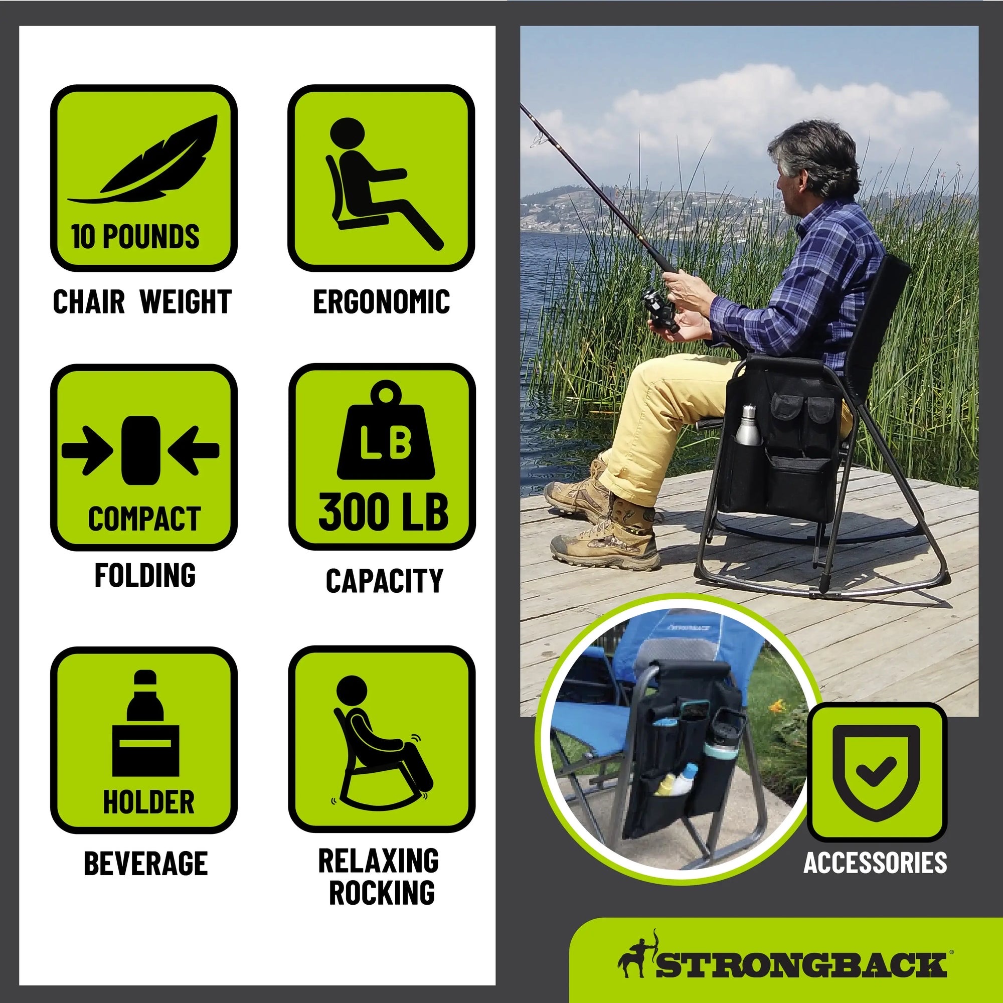 现货供应导演椅牛津布铝合金户外折叠椅野营椅摇摆椅写生椅钓鱼椅 细节图