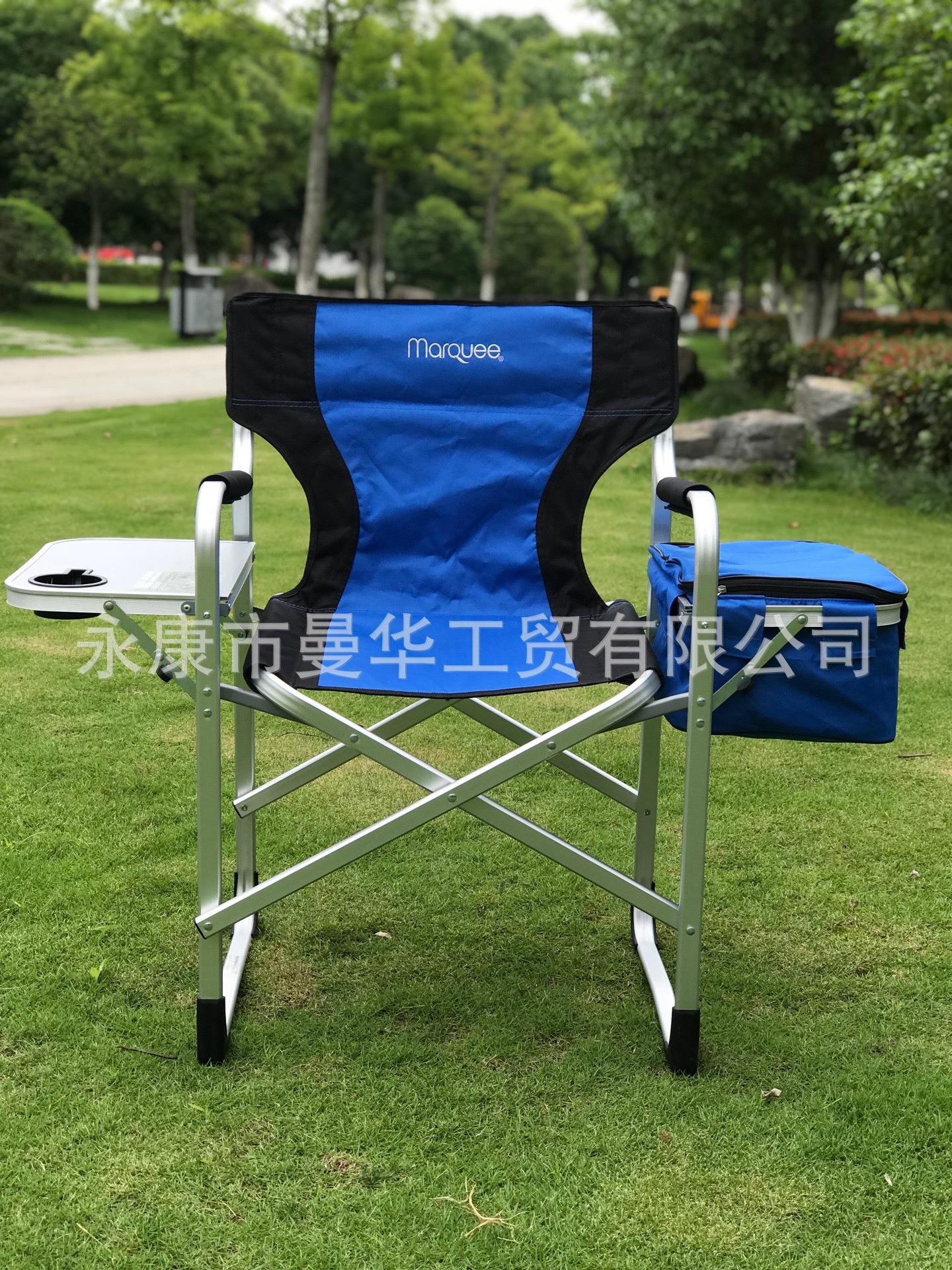 户外铝合金导演椅带侧桌折叠椅便携式冷藏保温箱包野营休闲沙滩椅 详情图13
