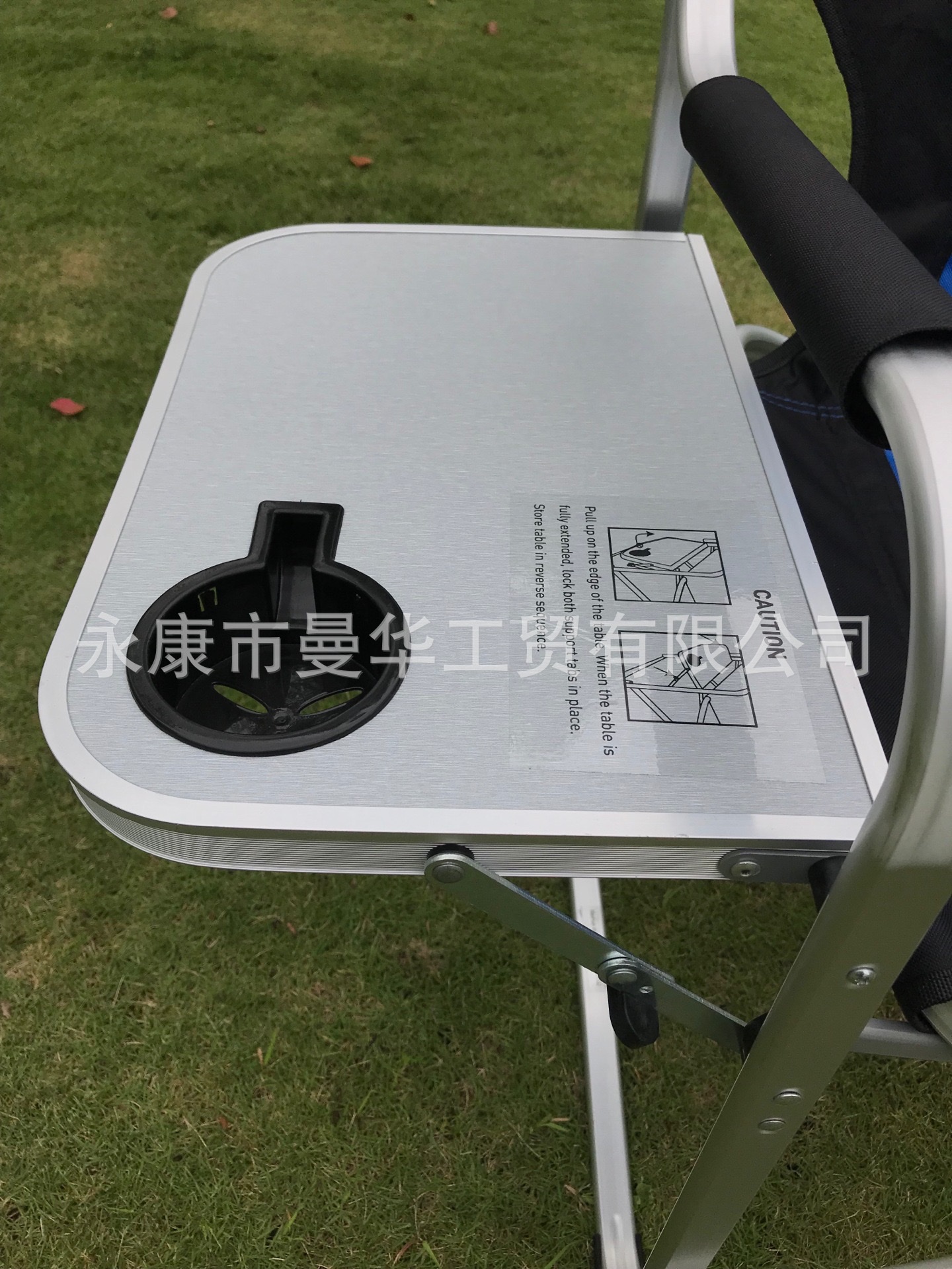 户外铝合金导演椅带侧桌折叠椅便携式冷藏保温箱包野营休闲沙滩椅 详情图4