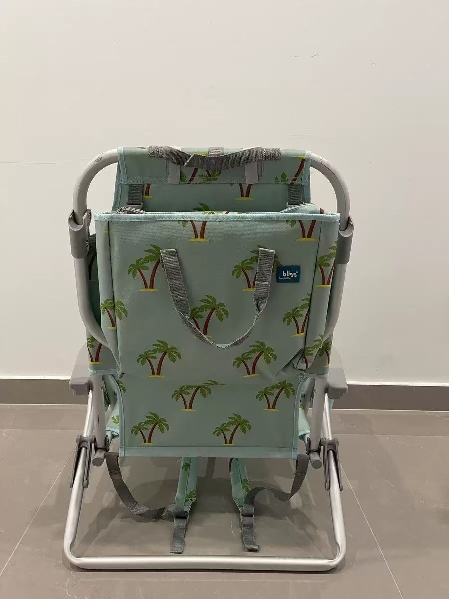 现货铝合金沙滩椅双肩背便携式折叠椅多档调节靠背躺椅野营休闲椅 细节图