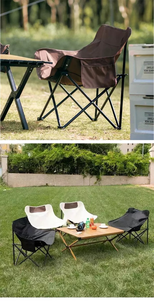 户外露营折叠椅子钓鱼椅写生板凳烧烤摆摊露营装备跨境便携月亮椅 沙滩椅详情图8