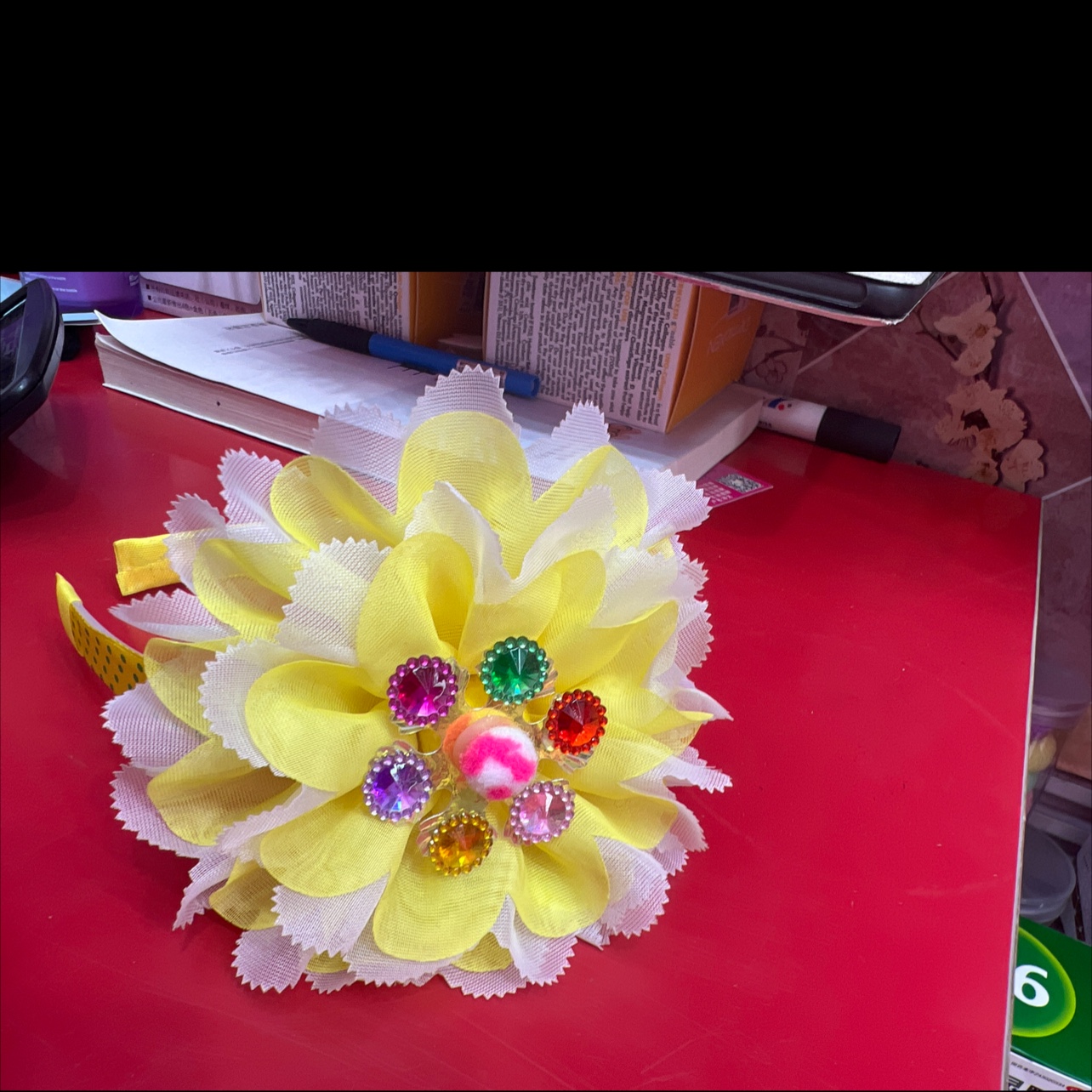 Children's big flower hair buckle