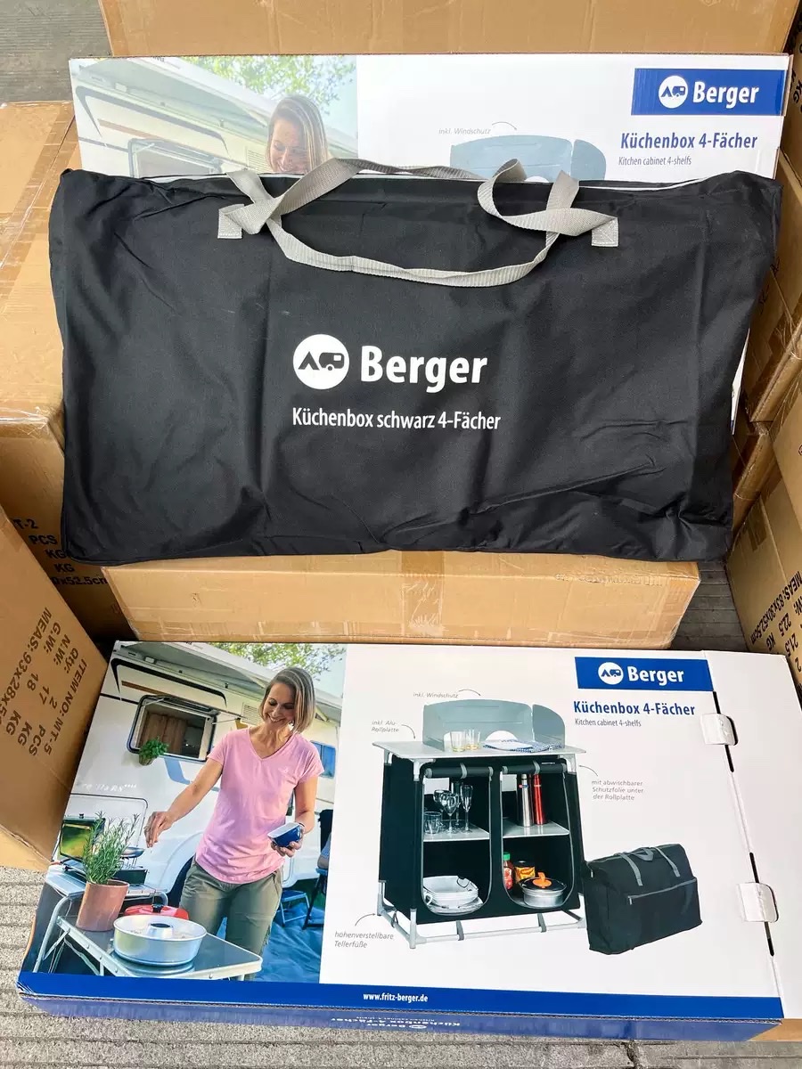 户外露营桌铝合金折叠桌野炊多层储物橱柜桌便携烹饪料理桌厨房 详情图5