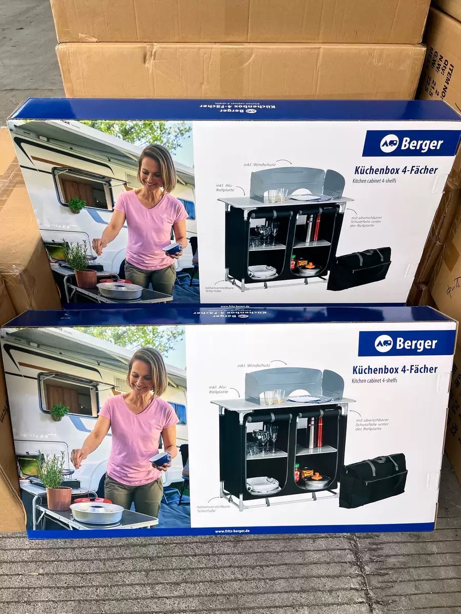 户外露营桌铝合金折叠桌野炊多层储物橱柜桌便携烹饪料理桌厨房 详情图2