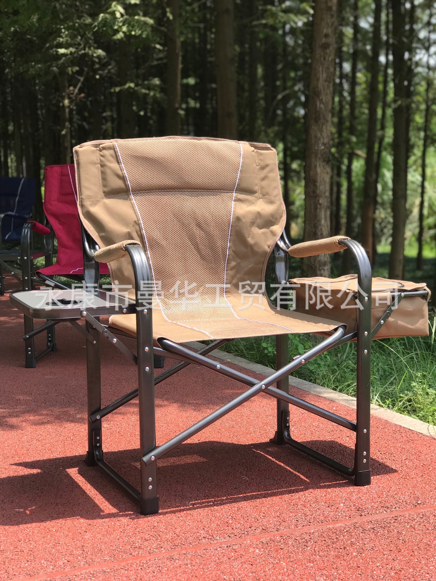 欧版新款折叠椅户外休闲写生便携豪华导演椅带侧台带冰包加大尺寸 详情图6