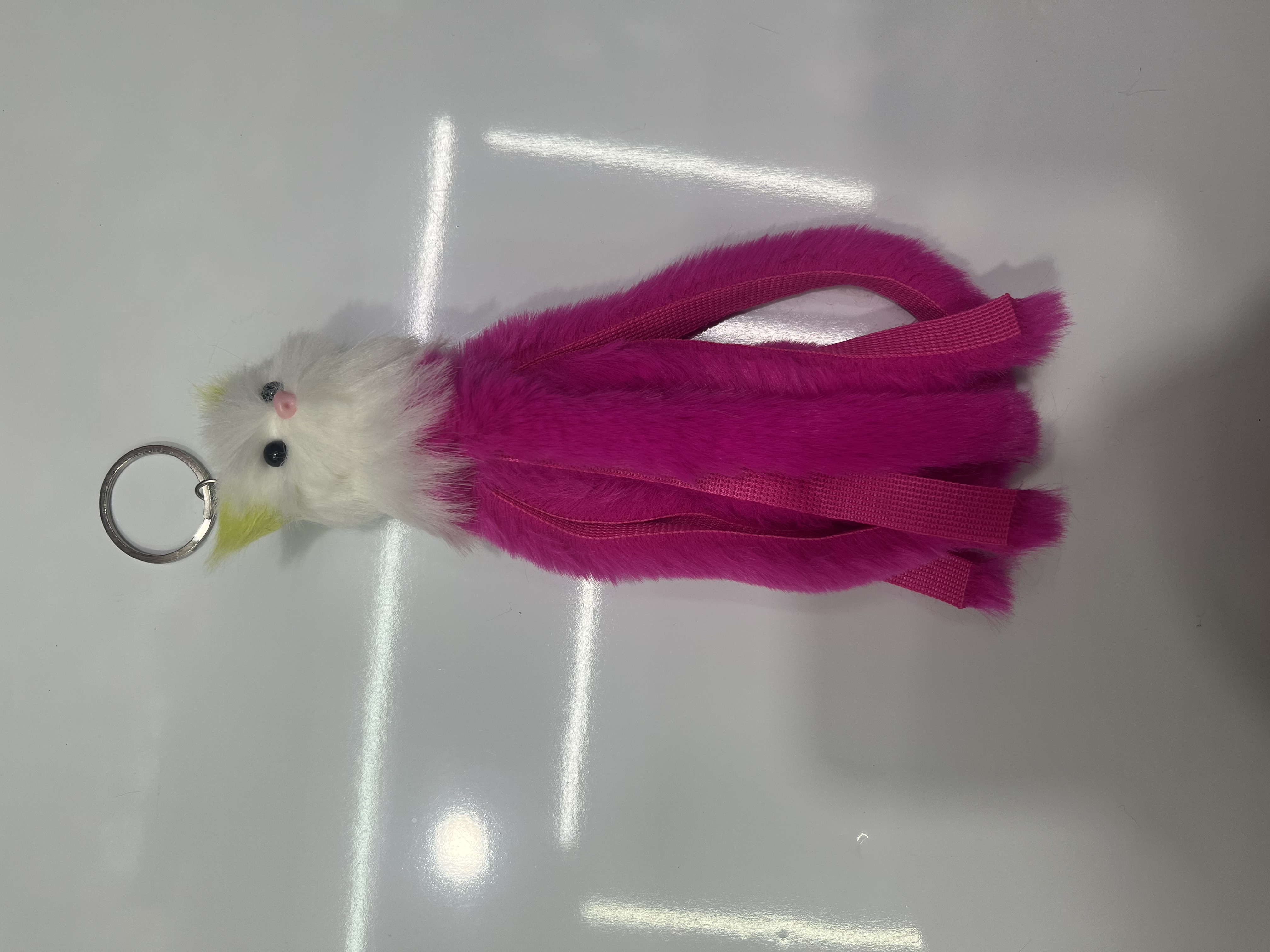 八爪猫钥匙扣可爱卡通挂件简约时尚钥匙链配件汽车钥匙扣包包挂件卡通玩偶饰品毛绒公仔