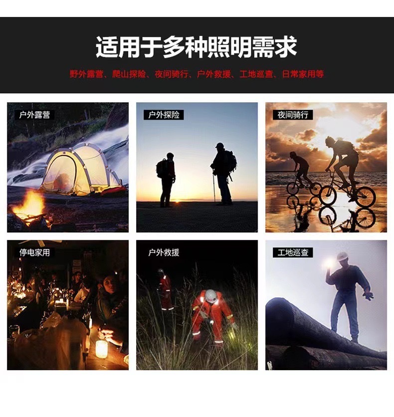 跨境求生消防救援应急多功能强光远射安全锤LED可充电户外手电详情图13