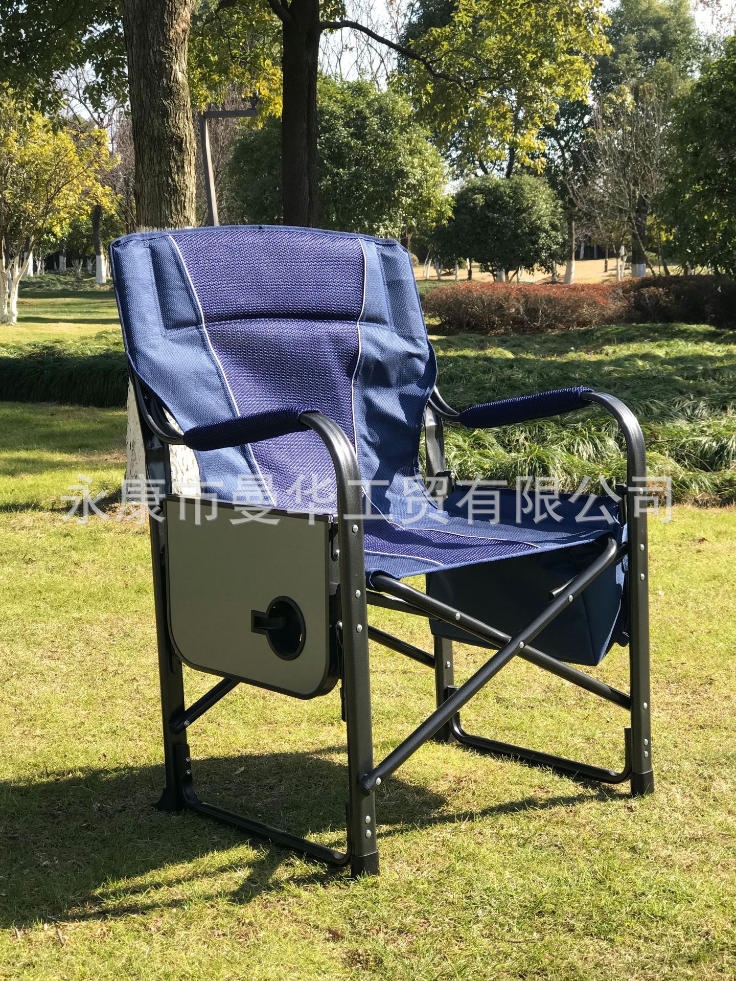 欧版新款折叠椅户外休闲写生便携豪华导演椅带侧台带冰包加大尺寸 详情图11