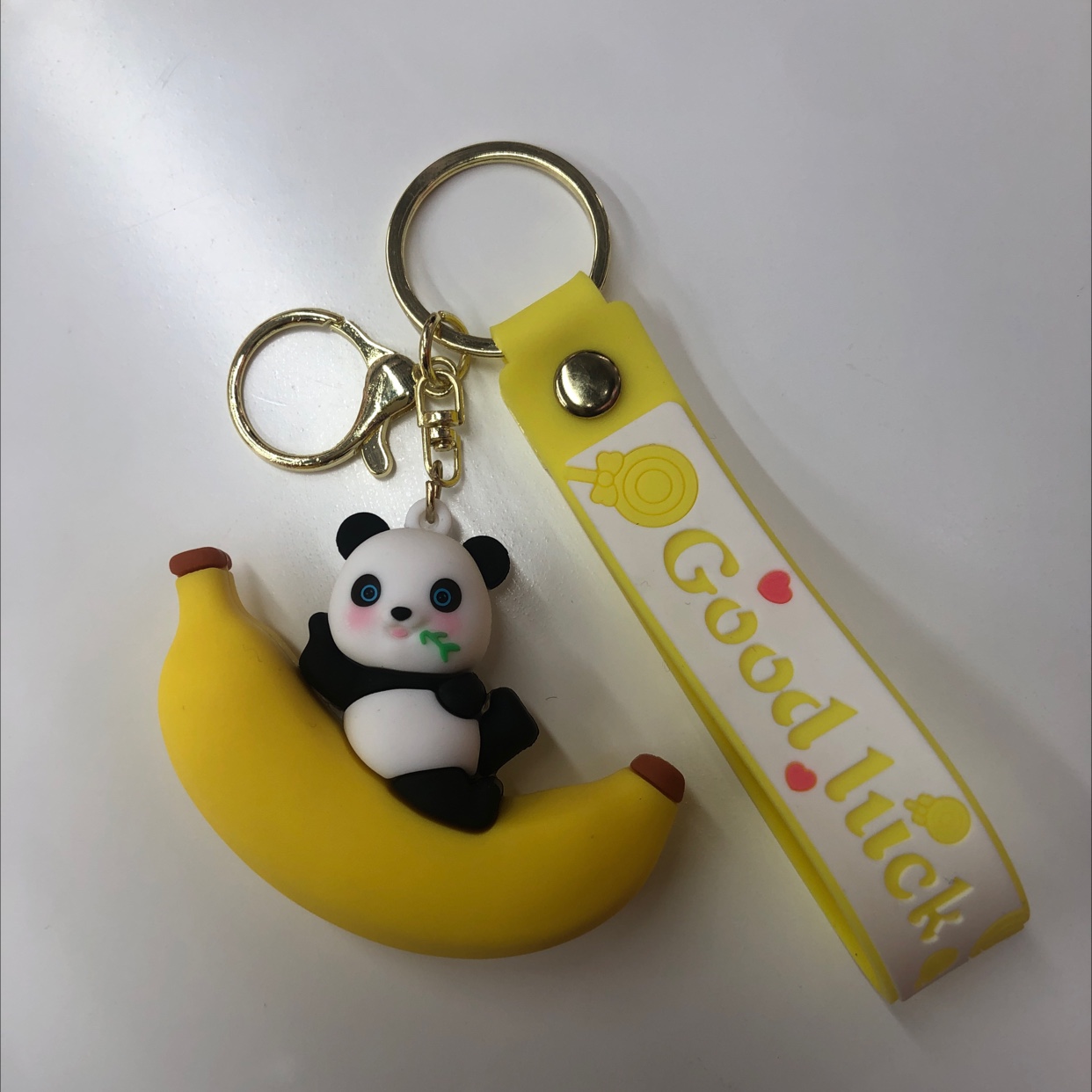 熊猫香蕉钥匙扣