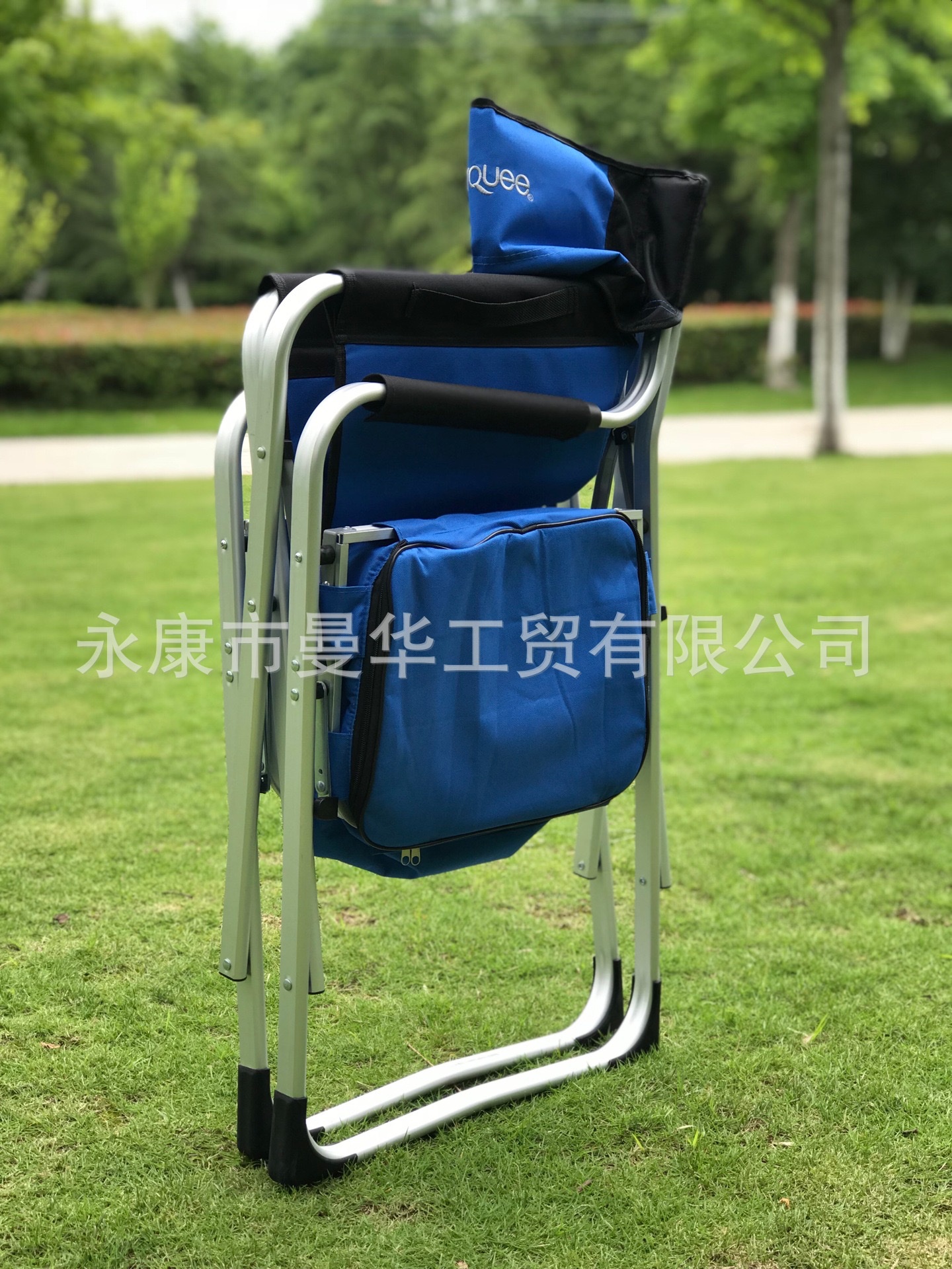 户外铝合金导演椅带侧桌折叠椅便携式冷藏保温箱包野营休闲沙滩椅 详情图3