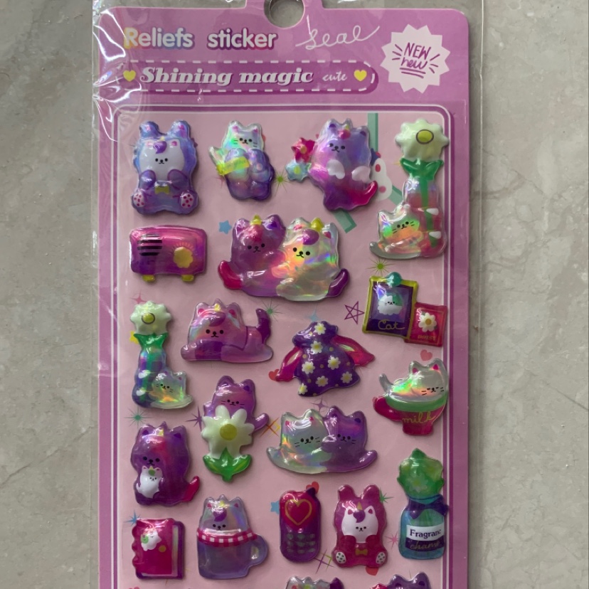 新款镭射浮雕贴产品图