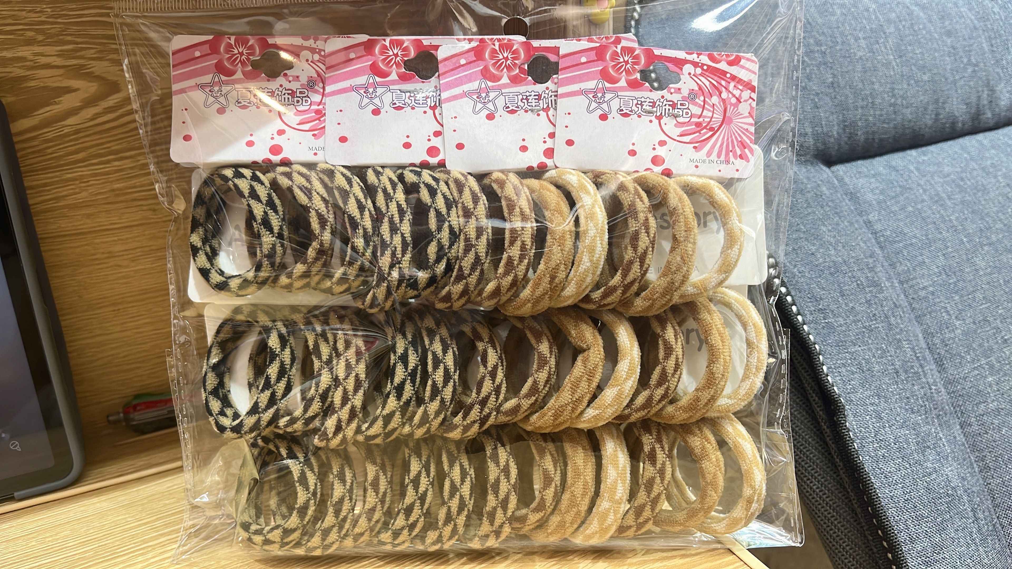 菲来雅女士拼接发绳韩版头箍头饰时尚简约百搭发饰品女款细节图