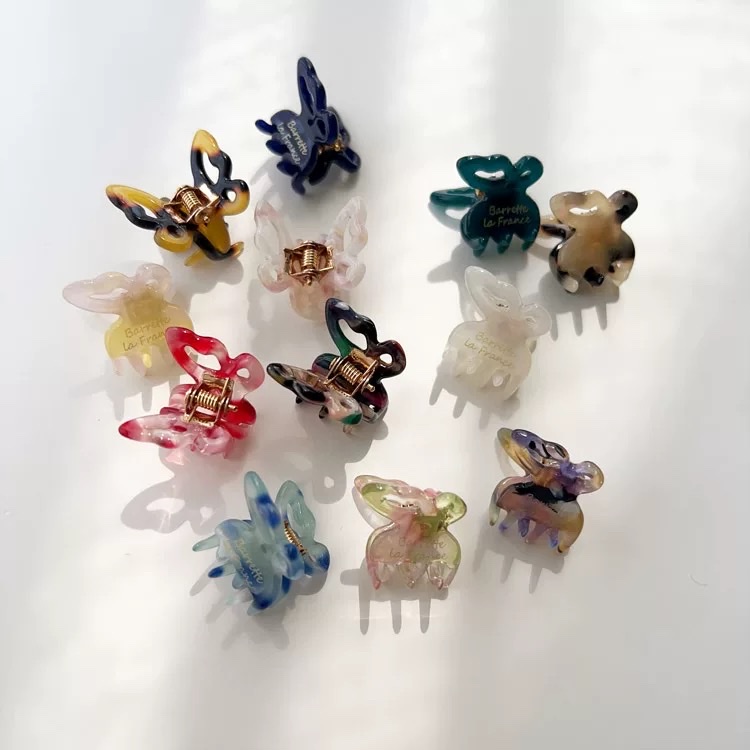 醋酸亚克力蝴蝶抓夹侧边发抓迷你发夹
