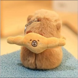 可爱毛绒卡皮巴拉公仔钥匙扣批发学生书包小挂件摆件玩偶娃娃抓机 详情图3