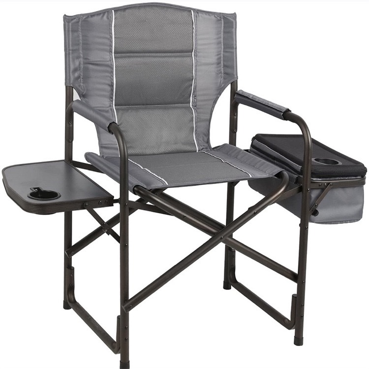 新款自带茶几导演椅 茶桌休闲椅便携式折叠靠背椅 保温冰包沙滩椅 
