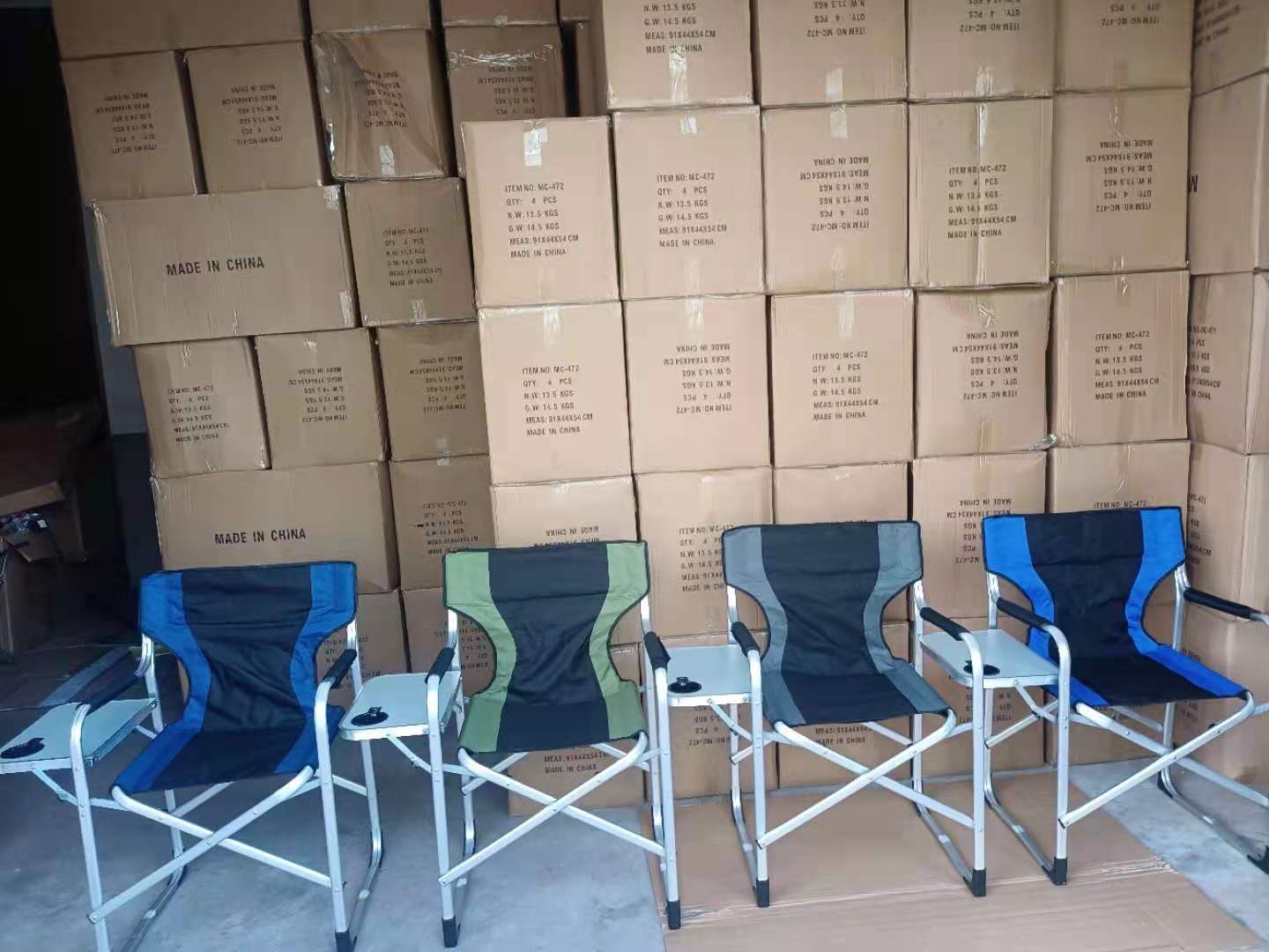 现货便携超轻铝合金导演椅双层牛津布加棉靠背折叠椅户外野营桌椅 