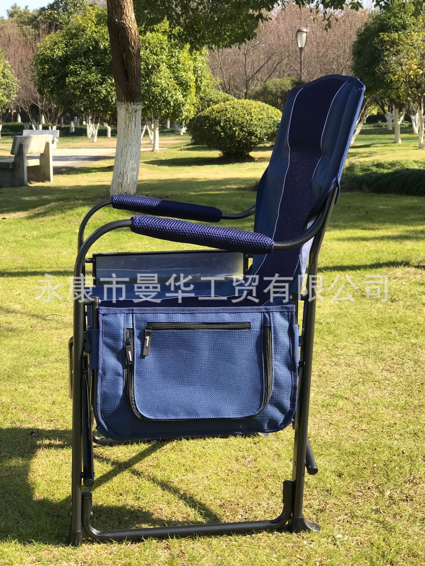欧版新款折叠椅户外休闲写生便携豪华导演椅带侧台带冰包加大尺寸 详情图12