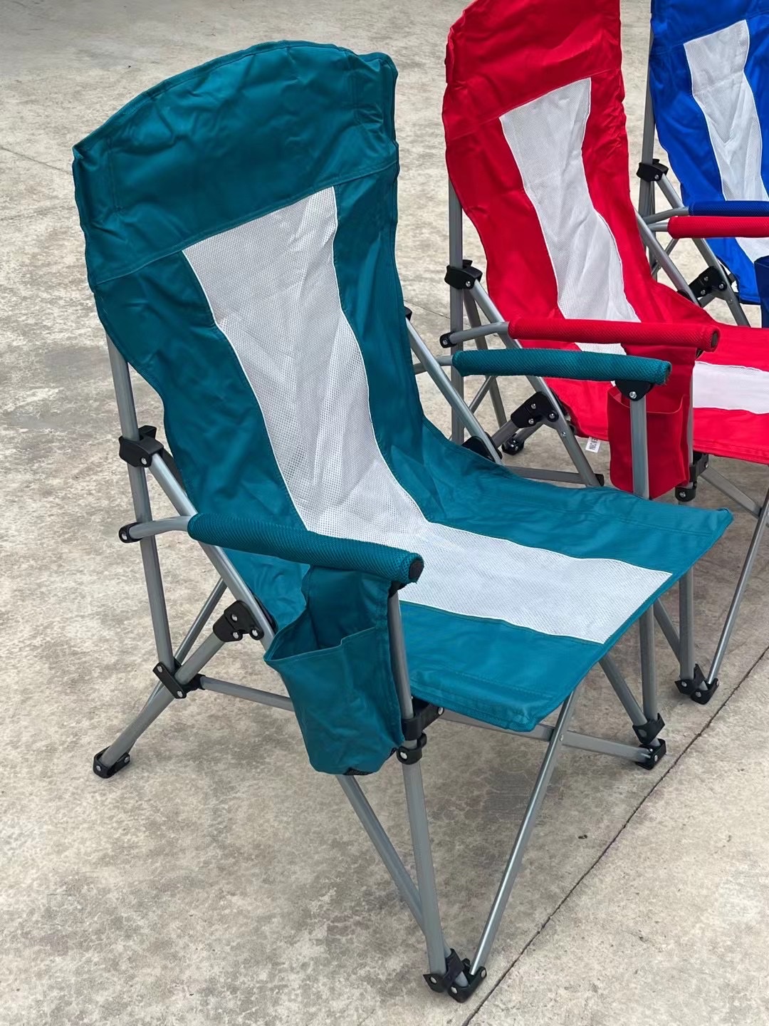 户外折叠沙滩椅三色椅露营休闲椅子靠背躺椅钓鱼椅详情图3