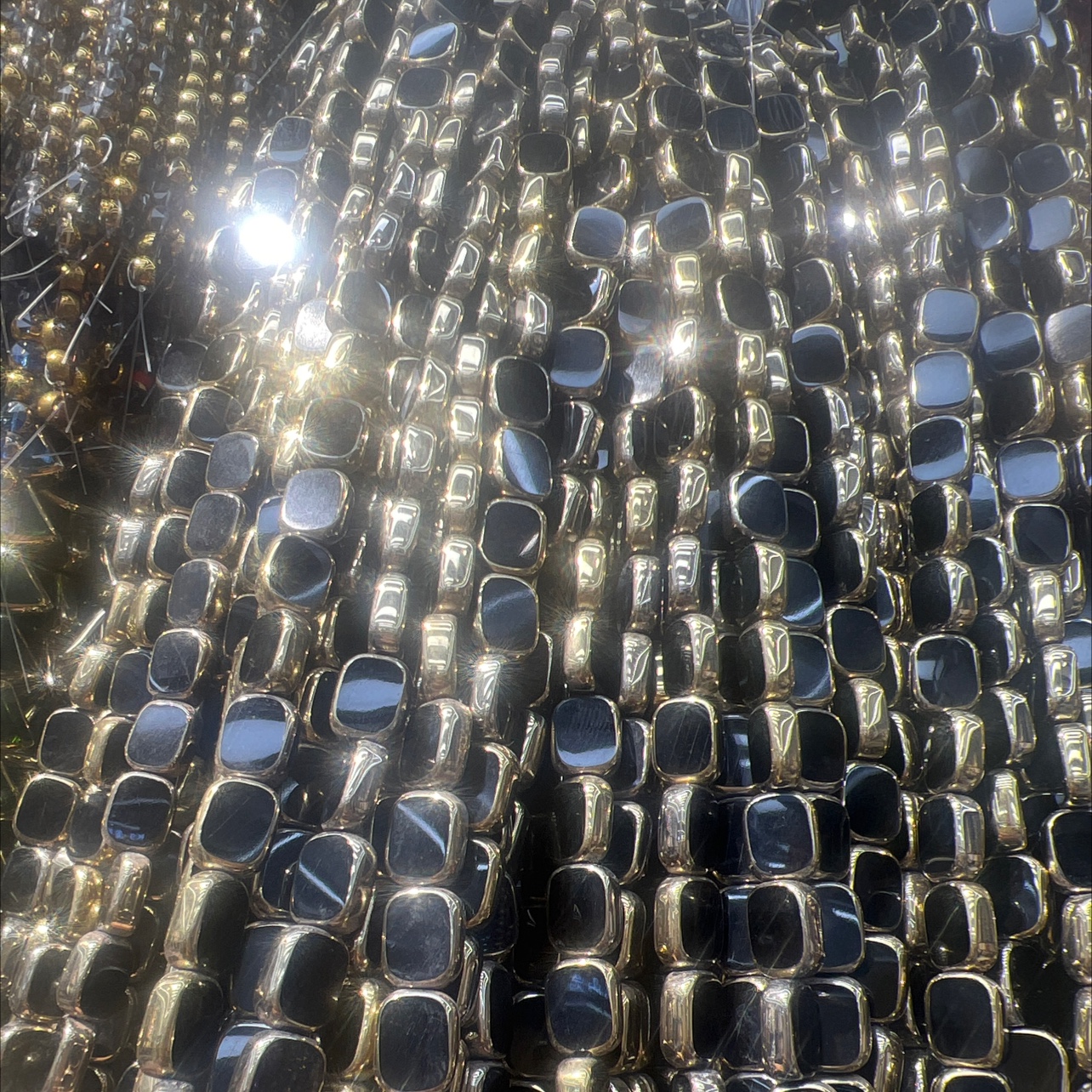 10✖️12电镀古铜玻璃水晶适合各种饰品配件配件