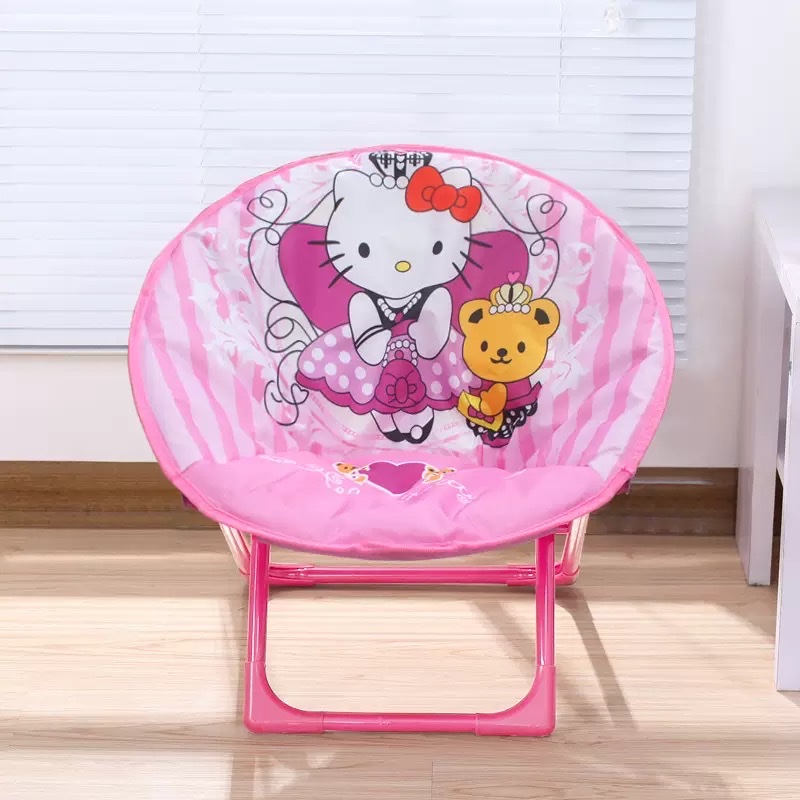 儿童月亮椅懒人椅太阳椅宝宝卡通折叠靠背椅休闲板凳幼儿园小椅子 细节图