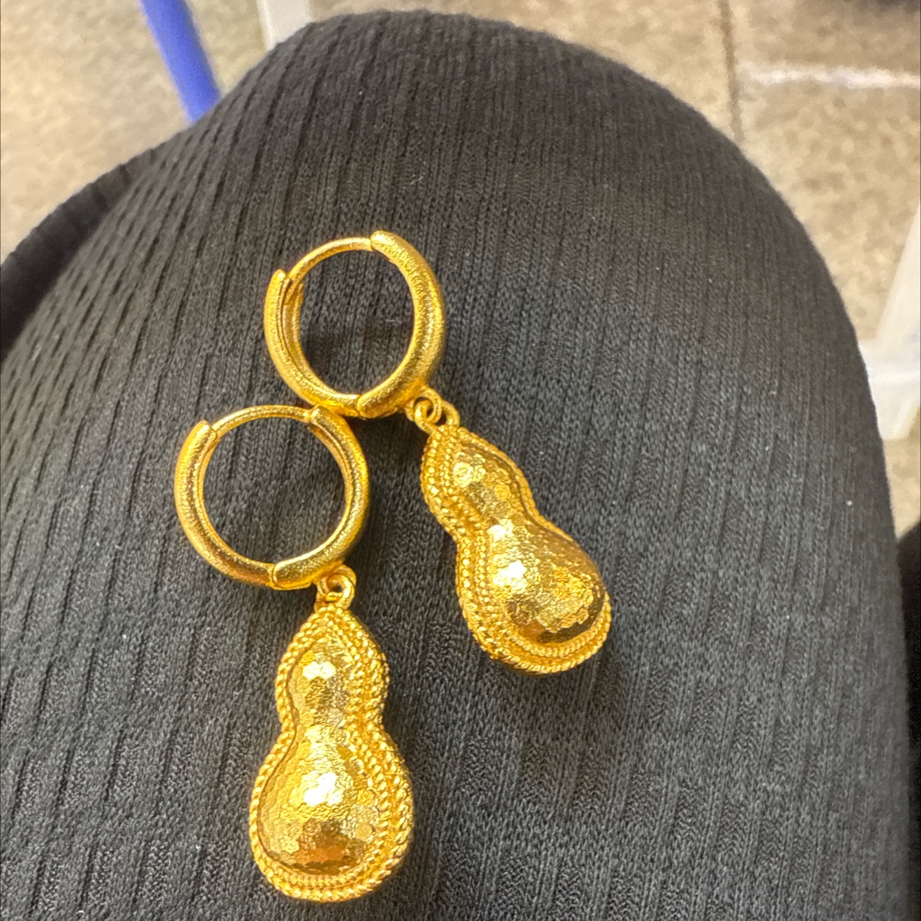 时尚沙金国系列耳环耳饰耳环女简约气质百搭耳饰品配饰潮流款详情图4