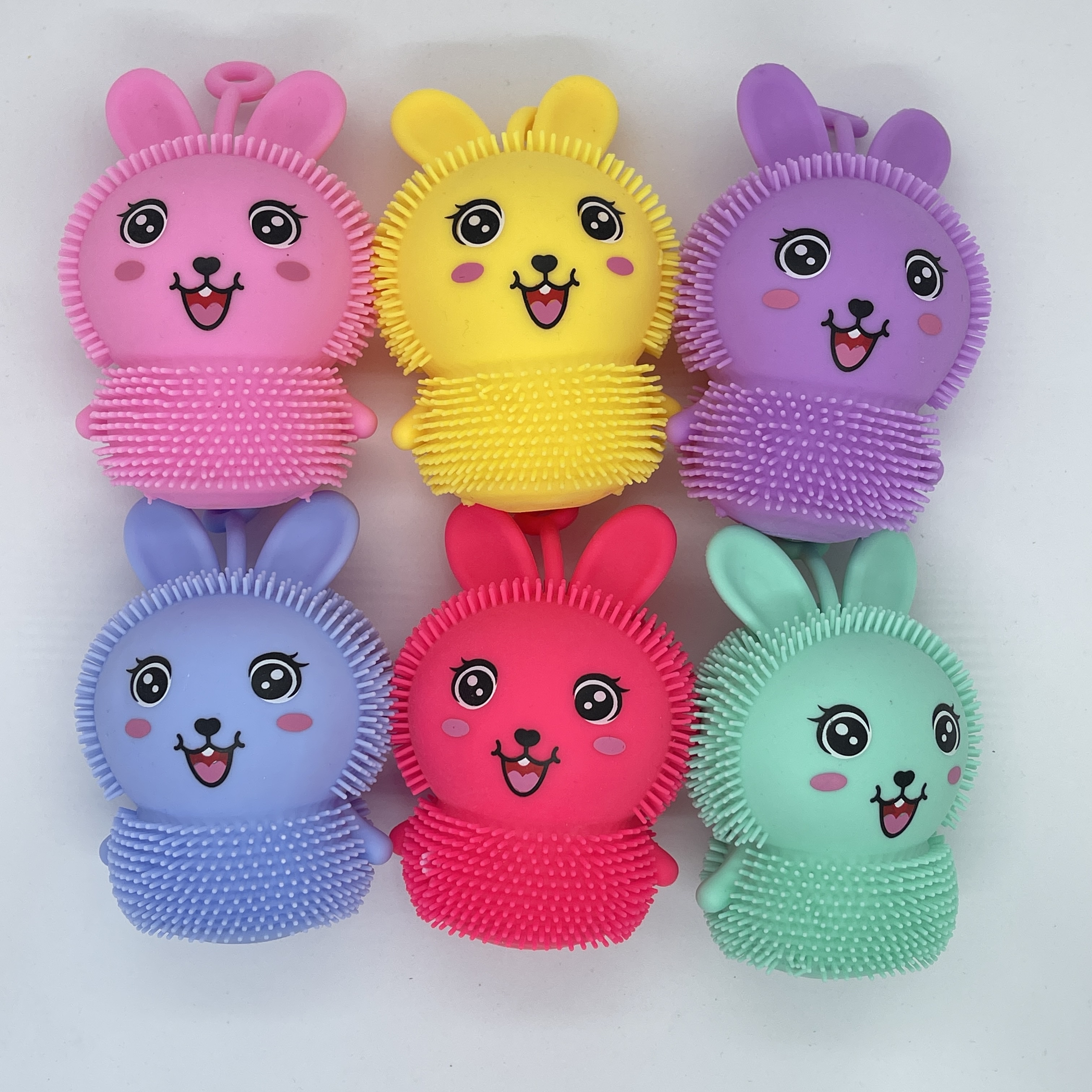 萌兔发光毛毛球解压玩具减压神器放松减压神器减压玩具捏捏乐