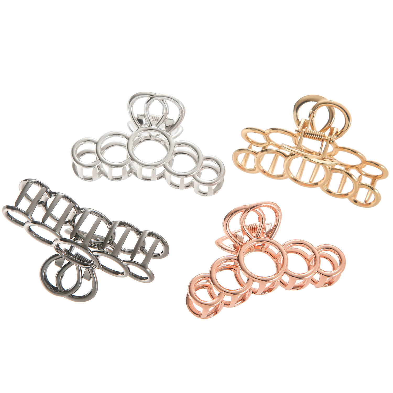 Best-selling, stylish, Korean-style, light luxury, versatile five-ring hollowed-out hair clips, hairpins, hair grips and other hair accessories detail image 2