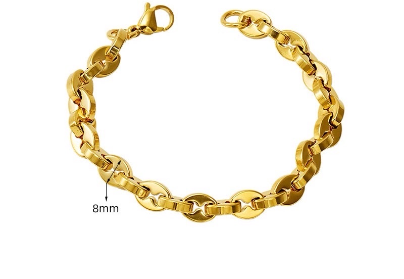 Stainless steel necklaces and bracelets, popular in Europe and America, in stock, environmentally friendly and color-preserving electroplated detail image 7