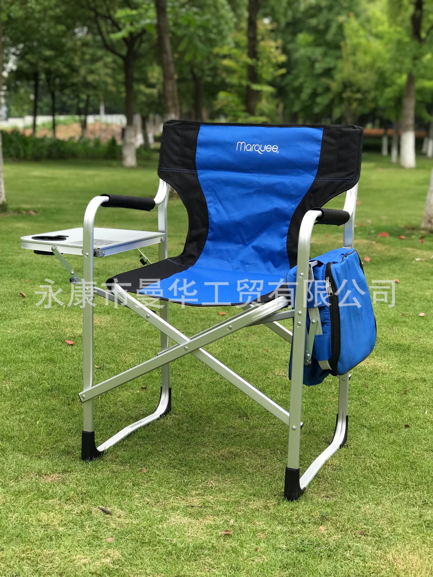 户外铝合金导演椅带侧桌折叠椅便携式冷藏保温箱包野营休闲沙滩椅 详情图12