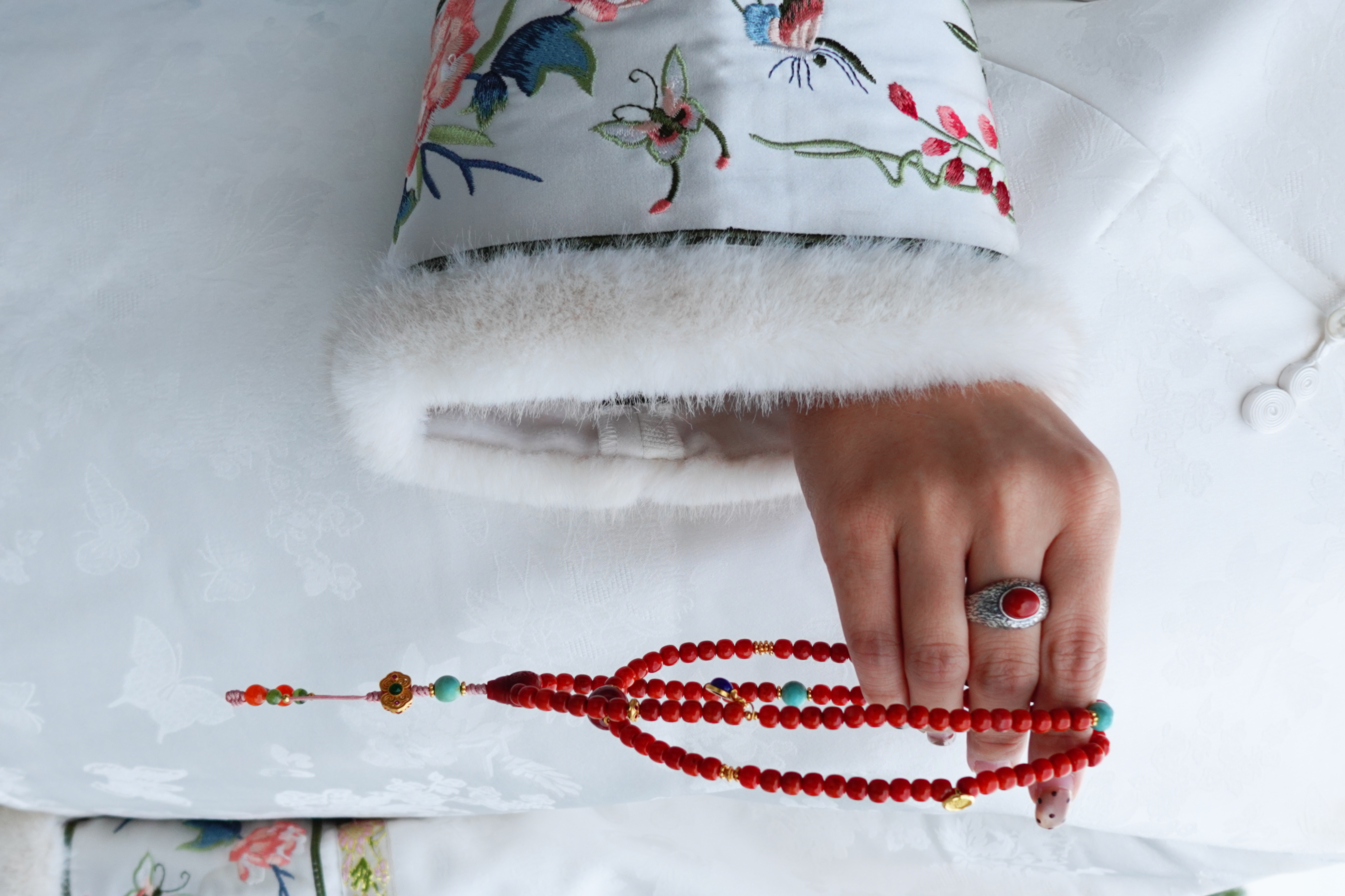 【一妃聚宝】南红项链纯手工DIY手链手串设计108颗原创设计毛衣链详情图1