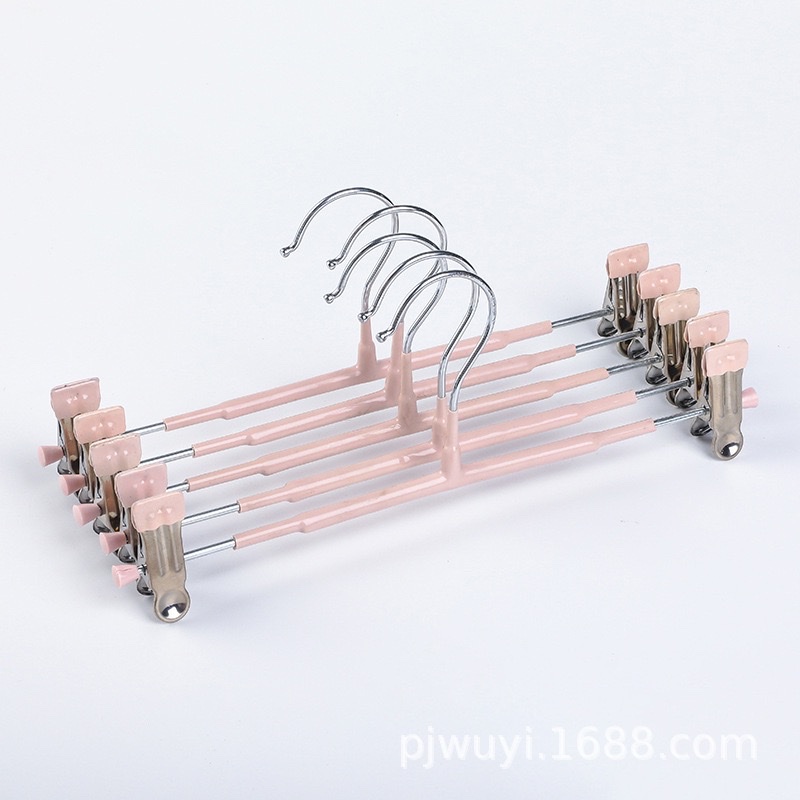 彩色裤夹无痕防滑裤夹家用收纳整理不锈钢裤架详情图3