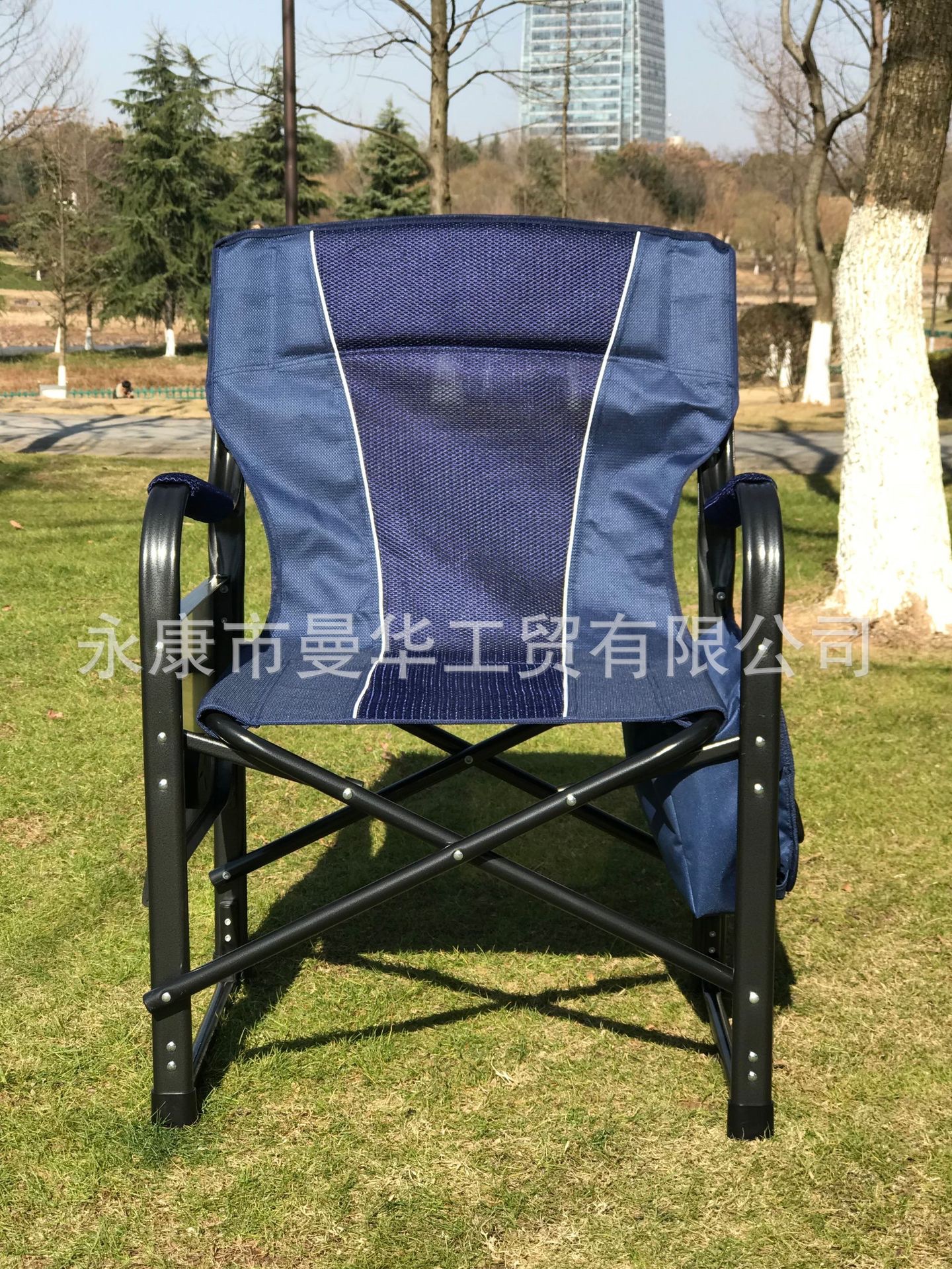 欧版新款折叠椅户外休闲写生便携豪华导演椅带侧台带冰包加大尺寸 详情图10