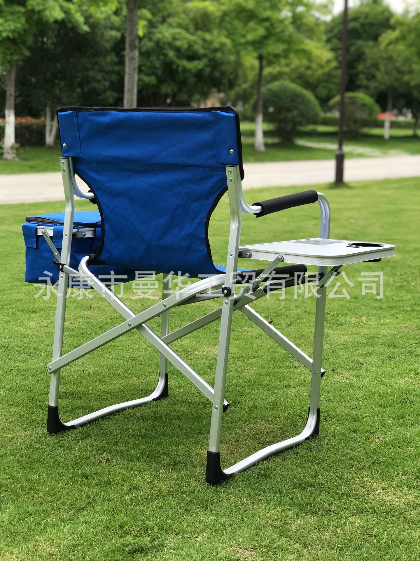 户外铝合金导演椅带侧桌折叠椅便携式冷藏保温箱包野营休闲沙滩椅 详情图9
