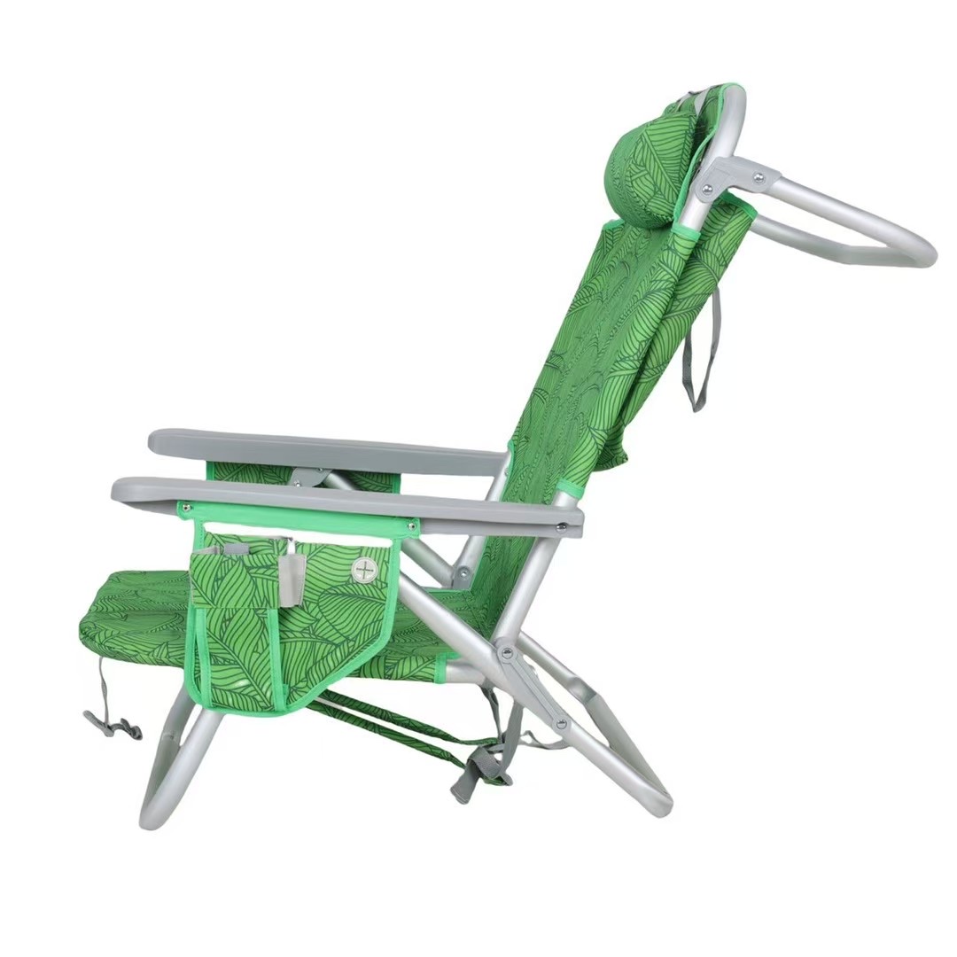 户外铝合金沙滩椅背包式折叠椅调档保温包扶手椅露营休闲躺椅详情图8