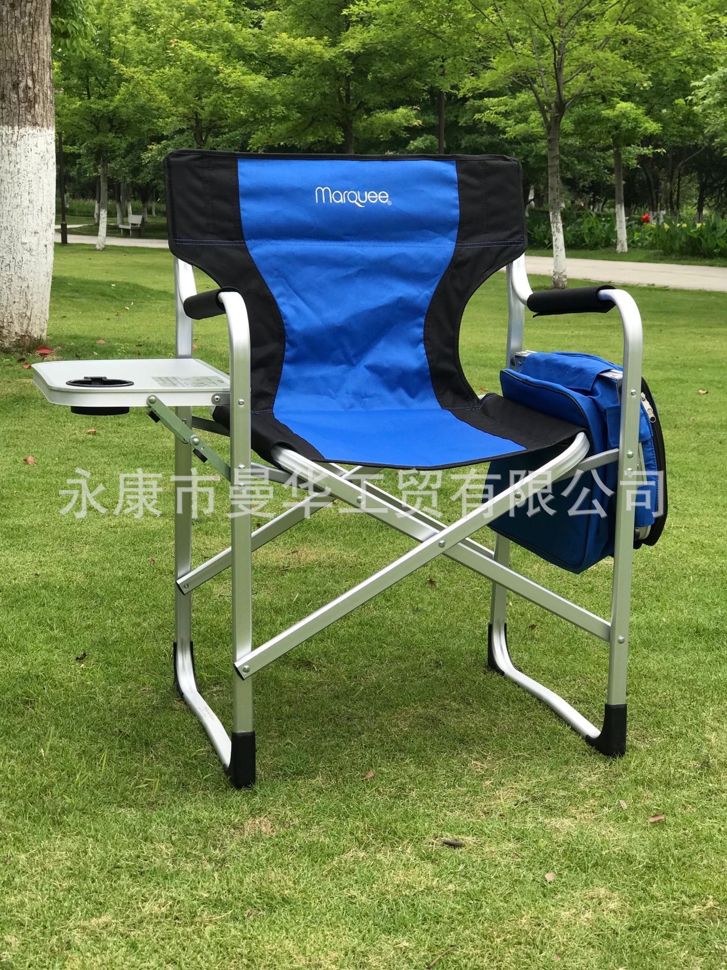 户外铝合金导演椅带侧桌折叠椅便携式冷藏保温箱包野营休闲沙滩椅 详情图11