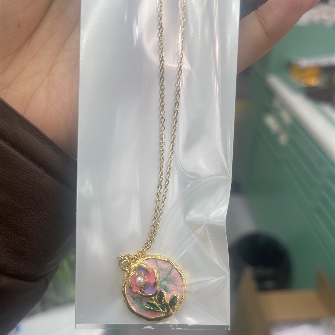 金色不锈钢项链