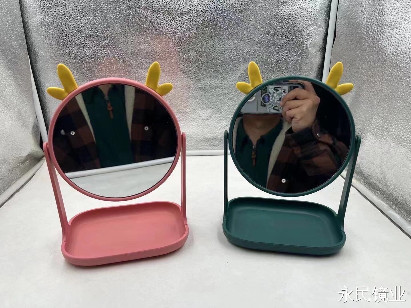 【 Yongmin Mirror Industry 】201A Deer Ear Storage Mirror for export, exquisite design, clear and bright mirror surface, factory direct sales details Picture