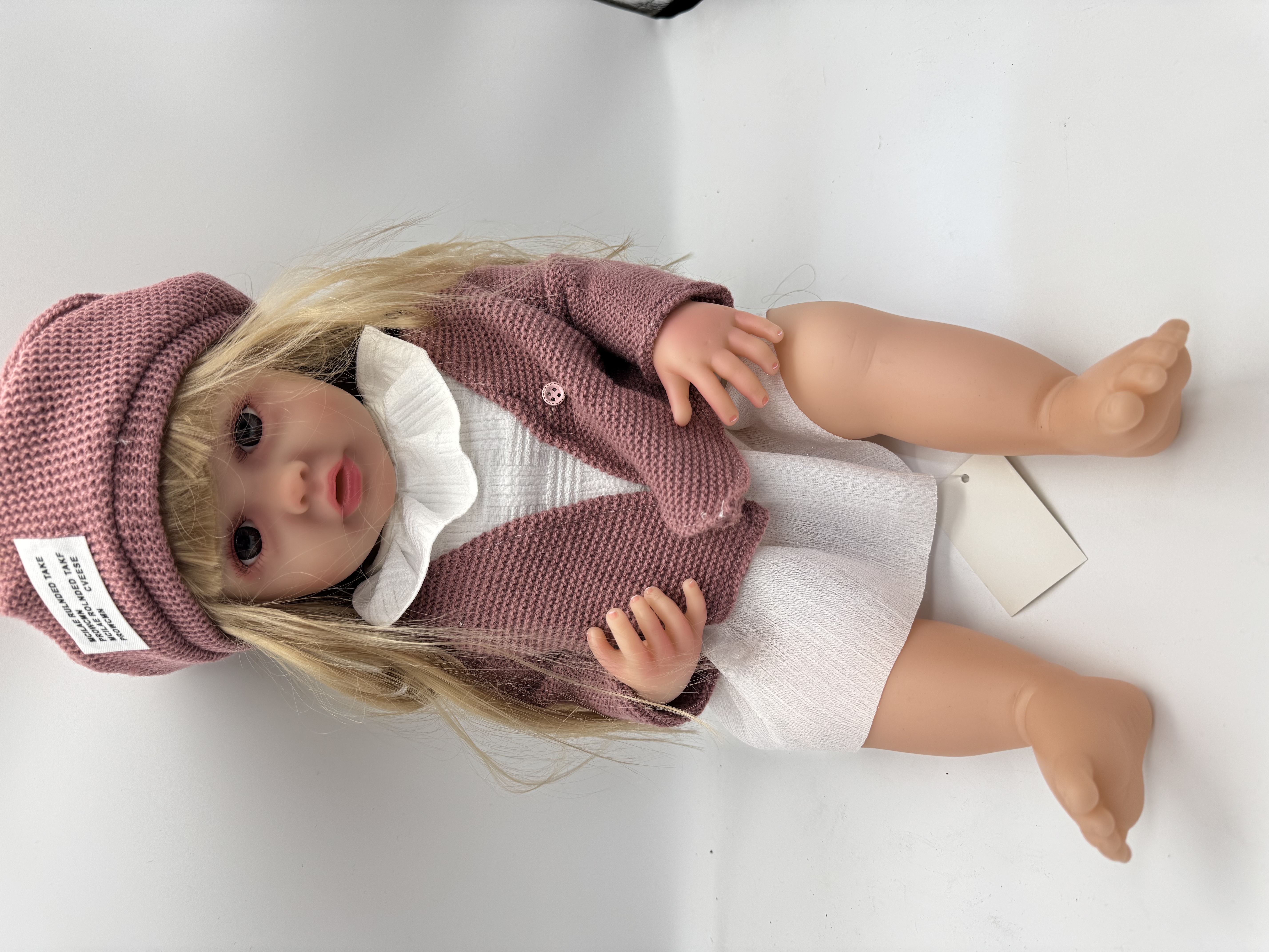 55厘米左右重生娃娃长头发全搪胶仿真娃娃玩偶大眼娃娃过家家女孩1