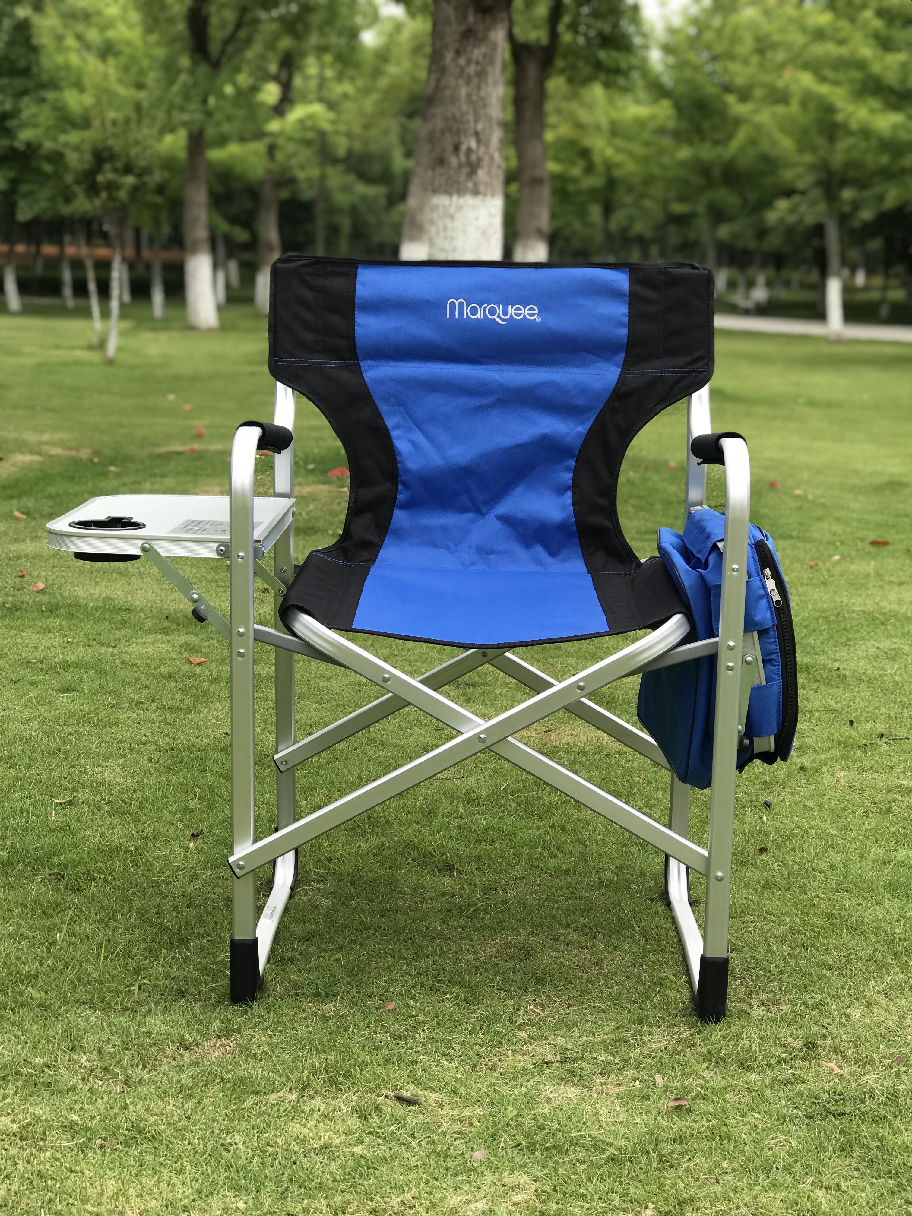 户外铝合金导演椅带侧桌折叠椅便携式冷藏保温箱包野营休闲沙滩椅 详情图1