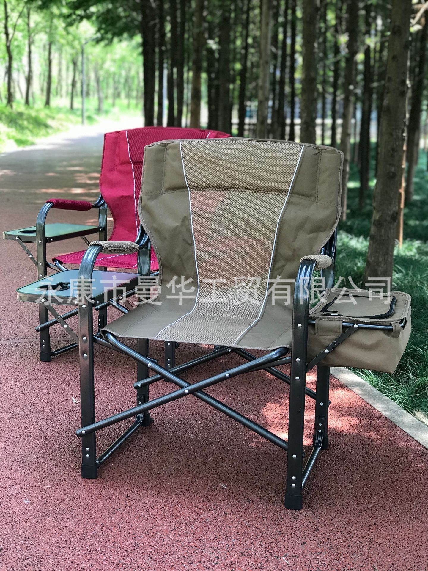 欧版新款折叠椅户外休闲写生便携豪华导演椅带侧台带冰包加大尺寸 详情图8