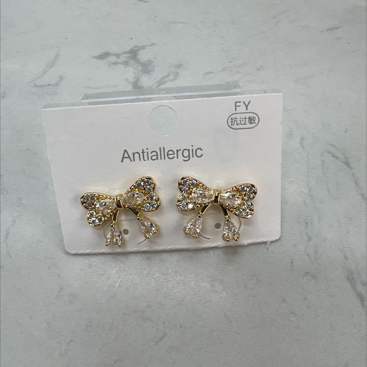 蝴蝶结耳环小饰品女生韩版