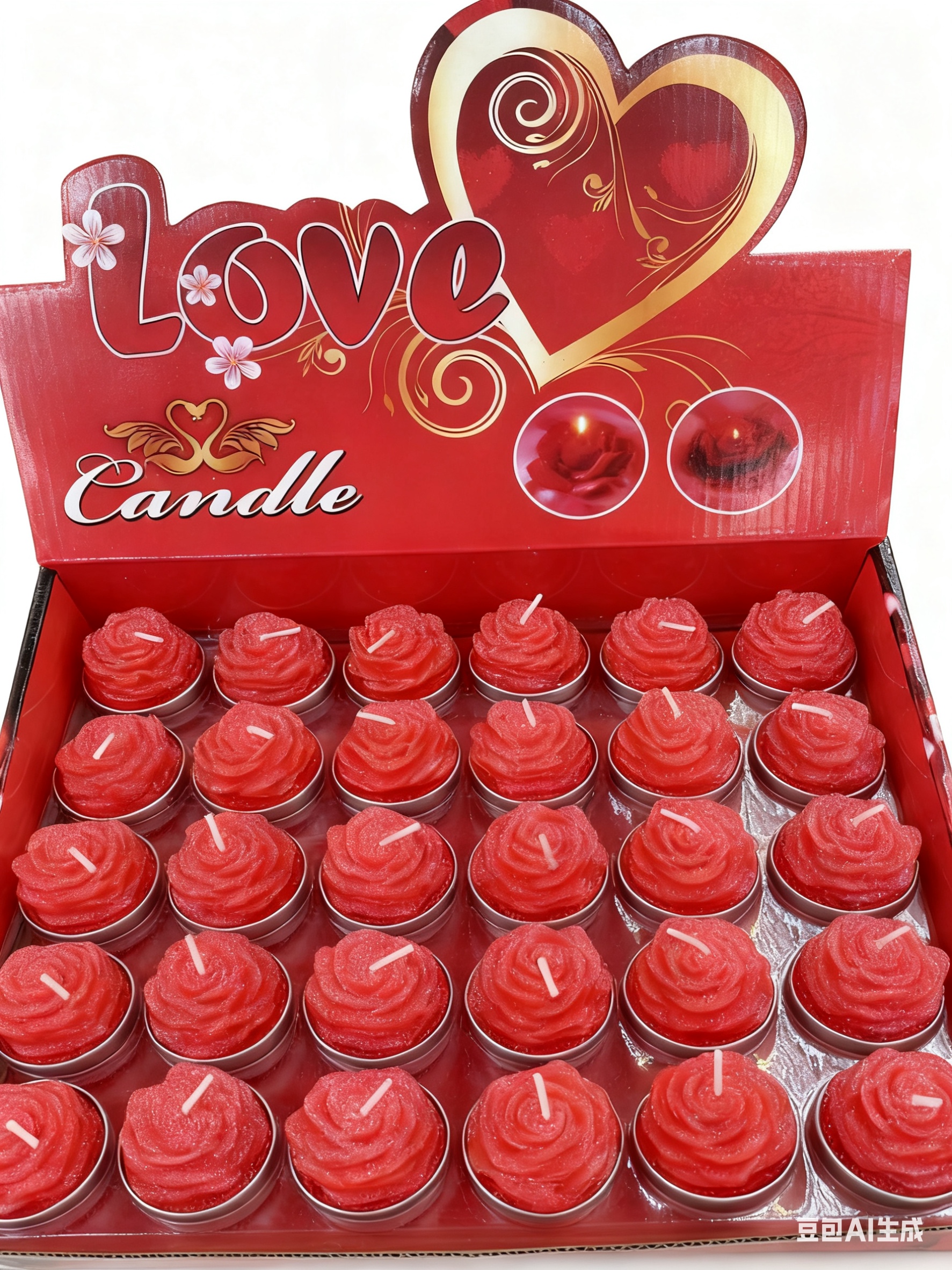 玫瑰情人节蜡烛