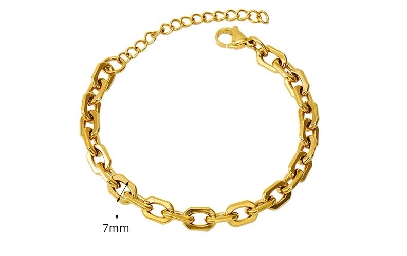 Stainless steel necklaces and bracelets, popular in Europe and America, in stock, environmentally friendly and color-preserving electroplated detail image 4